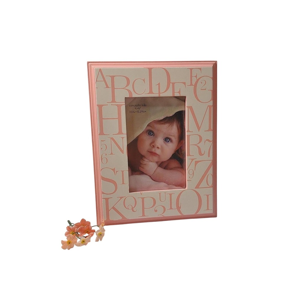 CONCEPTS Kids ABC & Numbers *4"X6" Photo - Frame Measures 8"X"10 Child #30B5